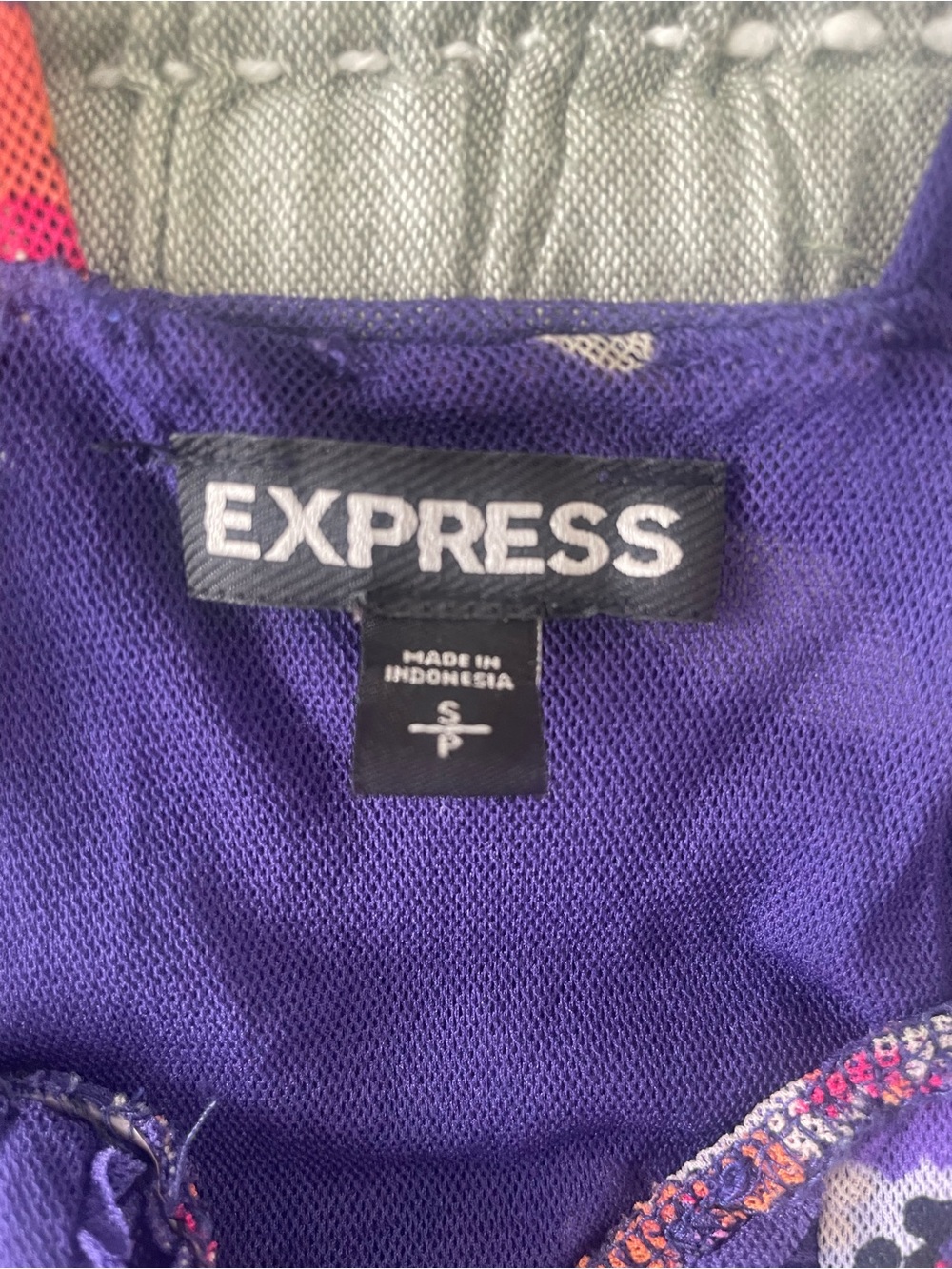 Share Express Y2K Ruffle Detail Babydoll Top Size S Purple Floral Fairy Boho - Picture 6 of 10